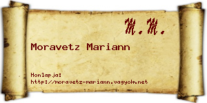 Moravetz Mariann névjegykártya